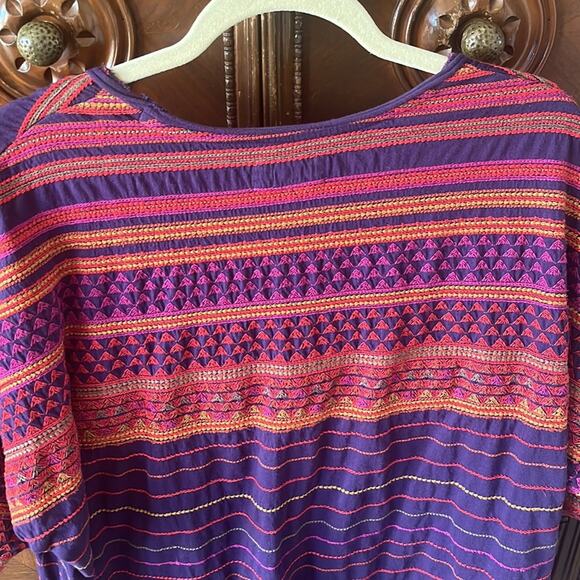 Denim and Supply Ralph Lauren purple Embroidered Boho top - Picture 6 of 8